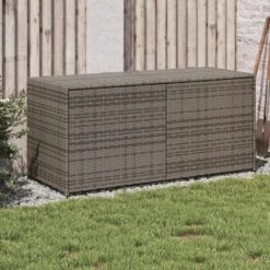 VidaXL Garden Storage Box Gray 74.8 Gallon Poly Rattan -All Patio Furniture GUEST 25bee3bb 36c9 446c 8f98 f19be6f8f3fd