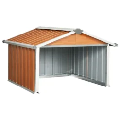 VidaXL Garden Shed Brown Galvanized Steel Medium Durable Garden Shed -All Patio Furniture GUEST 25dc5a3f ef29 420b b5e4 86a3f74fdc48