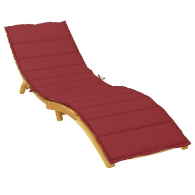 VidaXL Sun Lounger Cushion Wine Red Oxford Fabric 78.7 X 23.6 In 4 VidaXL Sun Lounger Cushion Wine Red Oxford Fabric 78.7 X 23.6 In - Image 2