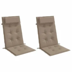 VidaXL Chair Cushion Outdoor High Back Chair Cushion Seat Pad Oxford Fabric - Taupe 2 Pcs -All Patio Furniture GUEST 27fa06b6 deb5 400b 93c5 3e777724f0d0