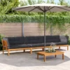 VidaXL Patio Pallet Sofa Set With Cushions - 4 Piece Acacia Wood Outdoor Furniture For Garden, Deck, Terrace - Anthracite Fabric, Modular Design -All Patio Furniture GUEST 28643000 236f 432c 9417 57918c855eb0