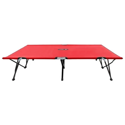 VidaXL Two Person Folding Sun Lounger Garden Patio Outdoor Sunbed Camping Lounge Hiking Bed Lounger Camp Military Cot Travel Red Steel 10 VidaXL Two Person Folding Sun Lounger Garden Patio Outdoor Sunbed Camping Lounge Hiking Bed Lounger Camp Military Cot Travel Red Steel - Image 8