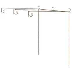 VidaXL Pergola Garden Arbor Patio Shelter Lean To Pergola Antique Brown Iron - 118.1" X 118.1" X 98.4" -All Patio Furniture GUEST 28cb5b5f 1532 4caf a88f 340a2b05351a