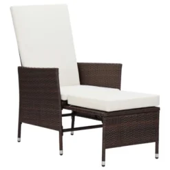 VidaXL Outdoor Recliner Chair Patio Lounge Chair With Cushions Poly Rattan - Brown -All Patio Furniture GUEST 2943be4c 8623 4229 8cce f73649827d5c