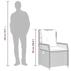 VidaXL Reclining Patio Armchairs 2pcs - Gray Poly Rattan Outdoor Loungers With Adjustable Backrests - Navy Cushions Included For Garden, Deck & More -All Patio Furniture GUEST 2b380436 a5e4 42e2 b97f f7950932fde4