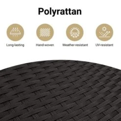 VidaXL Patio Sofa With Cushions - 4-Seater Outdoor Furniture Black Poly Rattan - Modular Design With Washable Covers -All Patio Furniture GUEST 2b5304f6 44f9 4356 9bb3 11477b9f54ab