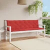 VidaXL Bench Cushion Water Repellent Outdoor Seat Cushion Pad Oxford Fabric - Red 78.7"