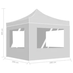 VidaXL Professional Folding Party Tent With Walls Aluminum 9.8'x9.8' White -All Patio Furniture GUEST 2b84f386 c2a8 424b b825 53a2531f10d1