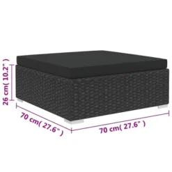 VidaXL Garden Lounge Set Black (Rattan), Black (Cushions) -All Patio Furniture GUEST 2ba437db a70f 444c 9038 7dde8db98477