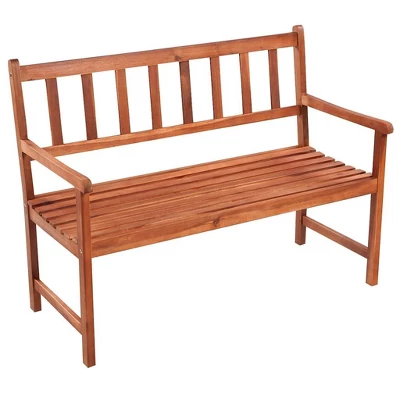 VidaXL Outdoor Patio Bench Wooden Garden Bench With Cushion Solid Wood Acacia - Gray 47.2" X 19.7" X 1.6" 11 VidaXL Outdoor Patio Bench Wooden Garden Bench With Cushion Solid Wood Acacia - Gray 47.2" X 19.7" X 1.6" - Image 9