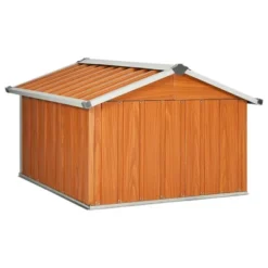 VidaXL Garden Shed Brown Galvanized Steel Medium Durable Garden Shed -All Patio Furniture GUEST 2bf780fe 240f 47cf a9f6 bf9c0a329e6e