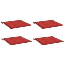 VidaXL Outdoor Living Space Garden Chair Cushions, Set Of 4, Durable Oxford Fabric, 19.7"x19.7"x1.2", Cozy Foam Fiber Filling, Vibrant Red -All Patio Furniture GUEST 2d7998ca 6e27 40bb ba6b a46ccd09c996
