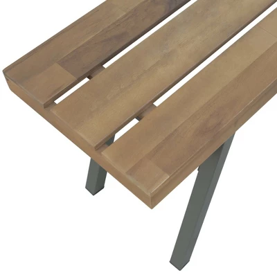 VidaXL Patio Bench 47.2" Solid Acacia Wood 5 VidaXL Patio Bench 47.2" Solid Acacia Wood - Image 3