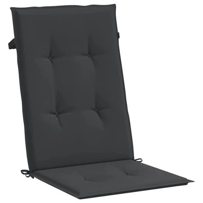VidaXL Highback Chair Cushion Set Of 4 Black 100% Polyester 6 VidaXL Highback Chair Cushion Set Of 4 Black 100% Polyester - Image 4