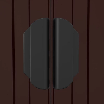 VidaXL Garden Shed Dark Brown Galvanized Steel Large Garden Shed - 75.6" X 205.9" X 87.8" 8 VidaXL Garden Shed Dark Brown Galvanized Steel Large Garden Shed - 75.6" X 205.9" X 87.8" - Image 6