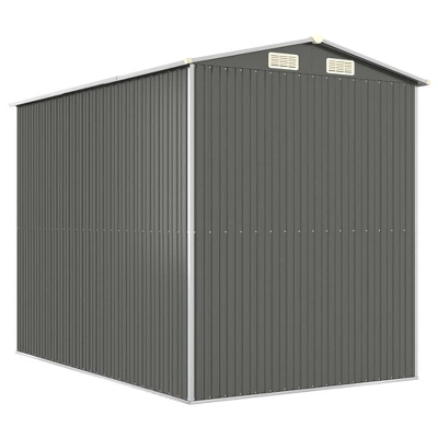 VidaXL Garden Shed Light Gray Galvanized Steel Large Garden Shed - 75.6" X 107.9" X 87.8" 7 VidaXL Garden Shed Light Gray Galvanized Steel Large Garden Shed - 75.6" X 107.9" X 87.8" - Image 5
