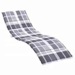 VidaXL Sun Lounger Cushion Gray Check Pattern Oxford Fabric (100% Polyester) -All Patio Furniture GUEST 323e7df7 86e8 4b42 9ad7 f2a5955bb400