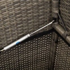 VidaXL Garden Bench Gray PE Rattan 47.2 In Removable Covers -All Patio Furniture GUEST 339d69f7 3918 4419 b51b 1179a66024c1