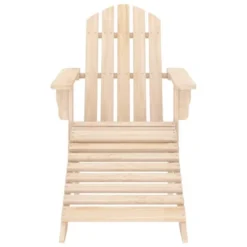 VidaXL Adirondack Chair Patio Adirondack Chair With Ottoman Solid Wood Fir - Light Wood -All Patio Furniture GUEST 345a6fa9 8c00 440c 94db de55a9180746