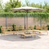 VidaXL 5 Piece Patio Pallet Sofa Set Solid Acacia Wood - Garden Modular Outdoor Furniture With Table And 4 Sofas