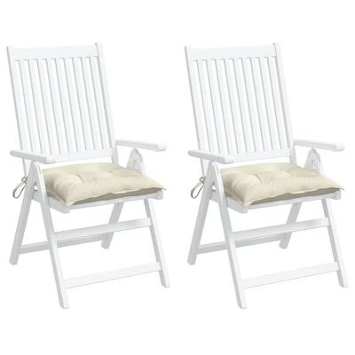 VidaXL Chair Cushion Non Slip Outdoor Patio Seat Cushion Pad Oxford Fabric - Cream 19.7" X 19.7" X 2.8" 2-Pack 5 VidaXL Chair Cushion Non Slip Outdoor Patio Seat Cushion Pad Oxford Fabric - Cream 19.7" X 19.7" X 2.8" 2-Pack - Image 3