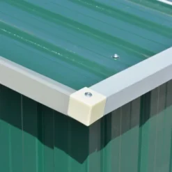 VidaXL Metal Garden Shed, Galvanized Steel Construction With Powder-Coated Finish, Outdoor Storage House, Sliding Doors, Green, 101.2"x154.3"x71.3" -All Patio Furniture GUEST 367a7822 b1a5 4fe9 b0c1 bfede0b7d926