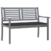 VidaXL 2-Seater Gray Eucalyptus Wood Patio Bench/Loveseat With Anthracite Cushion For Garden, Terrace, Outdoor Living 2 VidaXL 2-Seater Gray Eucalyptus Wood Patio Bench/Loveseat With Anthracite Cushion For Garden, Terrace, Outdoor Living -All Patio Furniture GUEST 37fc8d8b 1fd5 447f 8c4b 479da4bf18de