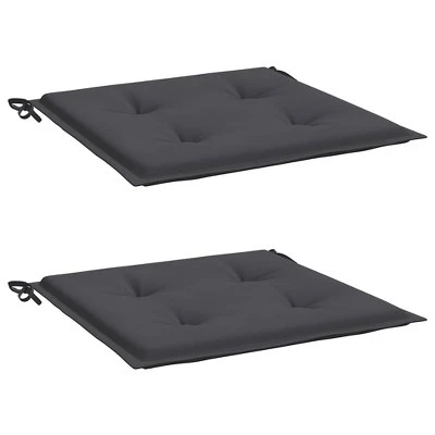 VidaXL Anthracite Garden Chair Cushions - Set Of 2, Durable Oxford Fabric Outdoor Seat Cushions, Stylish And Comfortable Design, 15.7"x15.7"x1.2" 4 VidaXL Anthracite Garden Chair Cushions - Set Of 2, Durable Oxford Fabric Outdoor Seat Cushions, Stylish And Comfortable Design, 15.7"x15.7"x1.2" - Image 2