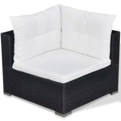 VidaXL Lounge Set Black -All Patio Furniture GUEST 39610061 bc00 4d11 b07a 5dfe62e76b19