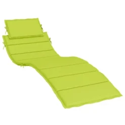 VidaXL Bright Green Sun Lounger Cushion - Oxford Fabric, Foam Fiber Filled, Indoor And Outdoor Use, Secure Non-Slip Design, 73.2"x22.8"x1.2" -All Patio Furniture GUEST 39958bde fe10 4531 97a5 29f29ad3cf29