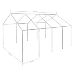 VidaXL White Party Marquee - Easy To Assemble, Steel Frame & PE Material, UV Protective & Water Resistant, With Decorative Wall Panels & Windows -All Patio Furniture GUEST 39fab91f 7ae4 4368 b194 00d7d15ca25f