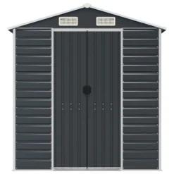 VidaXL Garden Shed Galvanized Steel - Anthracite 75.2 X 84.6 X 78 In -All Patio Furniture GUEST 3a1c99b0 de64 45b6 be38 b616ed531935