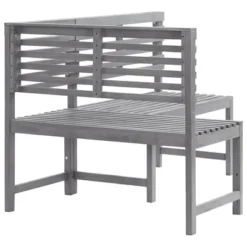 VidaXL Corner Bench Brown Solid Acacia Wood 55.1 In Corner Bench - Gray 3 -All Patio Furniture GUEST 3a73b716 8162 4817 8b5d 7194b4b5145b