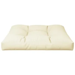 VidaXL Chair Cushion Outdoor Patio Pallet Seat Cushion Sofa Chair Pad Fabric - Cream 27.6" X 27.6" X 4.7" -All Patio Furniture GUEST 3acc085d c62a 4191 ac2d b25f407556fc
