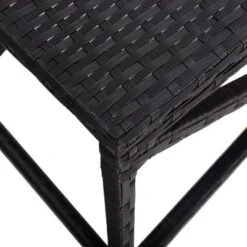 VidaXL Outdoor Patio Bench Outdoor Garden Bench With Steel Frame Poly Rattan - Black 31.5" -All Patio Furniture GUEST 3bad4699 d489 4d54 9b2b 2e4fd9b321bb