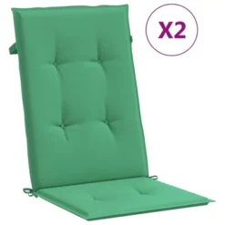 VidaXL Highback Chair Cushion Set Of 2 Green 100% Polyester 21 VidaXL Highback Chair Cushion Set Of 2 Green 100% Polyester -All Patio Furniture GUEST 3d0b33a0 6cc1 4d1e 8025 5cda9418cdf6