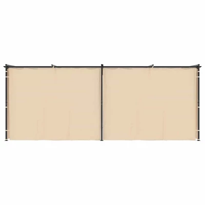 VidaXL Gazebo With Curtains 9.8'x19.7' Cream Steel 5 VidaXL Gazebo With Curtains 9.8'x19.7' Cream Steel - Image 3