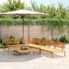 VidaXL Patio Pallet Sofa Set - Outdoor Conversation Furniture - 5 Piece Solid Acacia Wood - Brown Dark -All Patio Furniture GUEST 3e501c41 c4d0 4fda ac24 2eee4e3b4b23