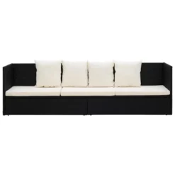 VidaXL Garden Bed Black, Cream White PE Rattan, Powder-Coated Steel 15 VidaXL Garden Bed Black, Cream White PE Rattan, Powder-Coated Steel -All Patio Furniture GUEST 3ed14120 5a56 4ac2 9eed e663dc617e79