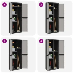 VidaXL Outdoor Storage Cabinet Grey And Black Polypropylene Medium -All Patio Furniture GUEST 3ffd0eb4 0304 4f4c 965d acd0fa60d174