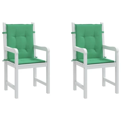 VidaXL Set Of 2 Garden Lowback Chair Cushions - Green - 100% Polyester Oxford Fabric - Exterior Seating Upgrade - Includes California Prop 65 Warning 5 VidaXL Set Of 2 Garden Lowback Chair Cushions - Green - 100% Polyester Oxford Fabric - Exterior Seating Upgrade - Includes California Prop 65 Warning - Image 3