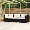 VidaXL 3-seater Sofa Black