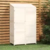 VidaXL Garden Shed For Tool Storage House Outdoor Backyard Solid Fir Wood - White 40.2" X 20.5" X 68.7"