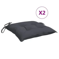 VidaXL Chair Cushion Non Slip Outdoor Patio Seat Cushion Pad Oxford Fabric - Anthracite 15.7" X 15.7" X 2.8" 2-Pack -All Patio Furniture GUEST 43db2cad c099 4fe1 925e 0e3d21ad839c