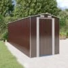 VidaXL Garden Shed Dark Brown Galvanized Steel Large Garden Shed - 75.6" X 238.6" X 87.8" -All Patio Furniture GUEST 461b5709 c2ec 475a 95ce c089d7e5b84d