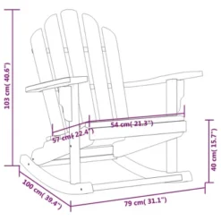 VidaXL Garden Adirondack Rocking Chair Set Of 2 Natural Teak - 1 -All Patio Furniture GUEST 46a5cc56 bd0a 4512 b739 5c5e5a493ddf