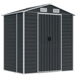 VidaXL Garden Shed Anthracite Galvanized Steel 75.2 X 51.2 X 78 In - Anthracite -All Patio Furniture GUEST 46f61017 c9d3 4dc1 ad22 aca0a1f077be