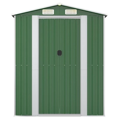 VidaXL Garden Shed Green Galvanized Steel Large Garden Shed - 75.6" X 336.6" X 87.8" 5 VidaXL Garden Shed Green Galvanized Steel Large Garden Shed - 75.6" X 336.6" X 87.8" - Image 3