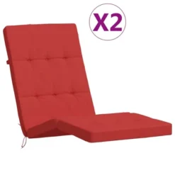 VidaXL Deck Chair Cushion Set Of 2 Red Oxford Fabric (100% Polyester) -All Patio Furniture GUEST 4827803b 2309 494f ac06 a3b071a0ffd0
