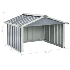 VidaXL Garden Shed Grey Galvanized Steel Standard Durable Garden Shed -All Patio Furniture GUEST 497e7a82 e509 4cef ab5a 3c4242e806fd